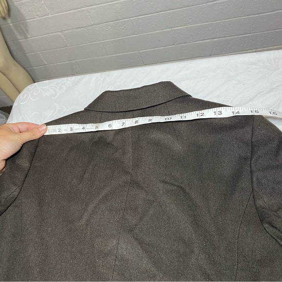NEW Talbots 99% Wool Brown Blazer Woven in Italy Two Button 8 Petite Pockets 8P - Picture 11 of 14